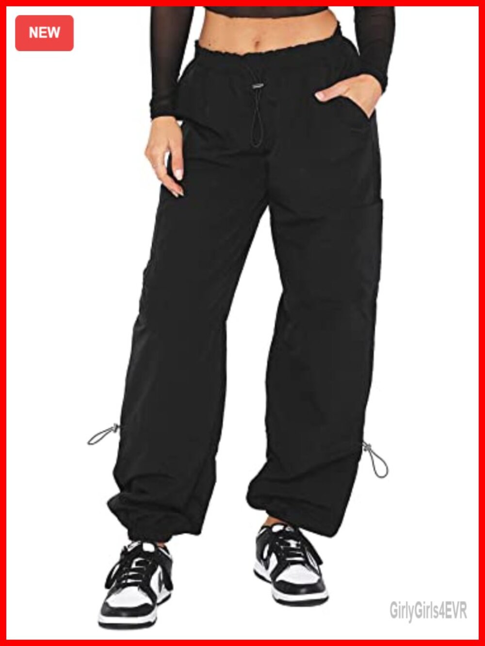 Cargo Pants Women Baggy Parachute Pants Wide Leg Y2K